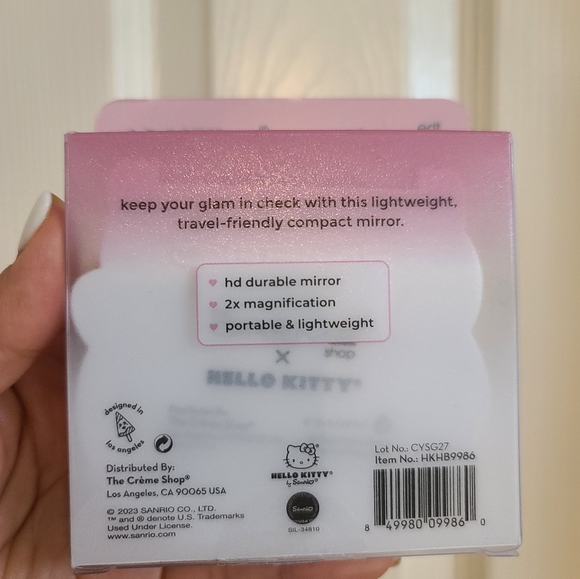 Hello Kitty×Creme Shop On-The-Go Compact Mirror Limited Edition! - Picture 2 of 5